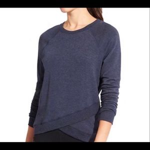 Athleta Criss Cross Sweatshirt- Navy